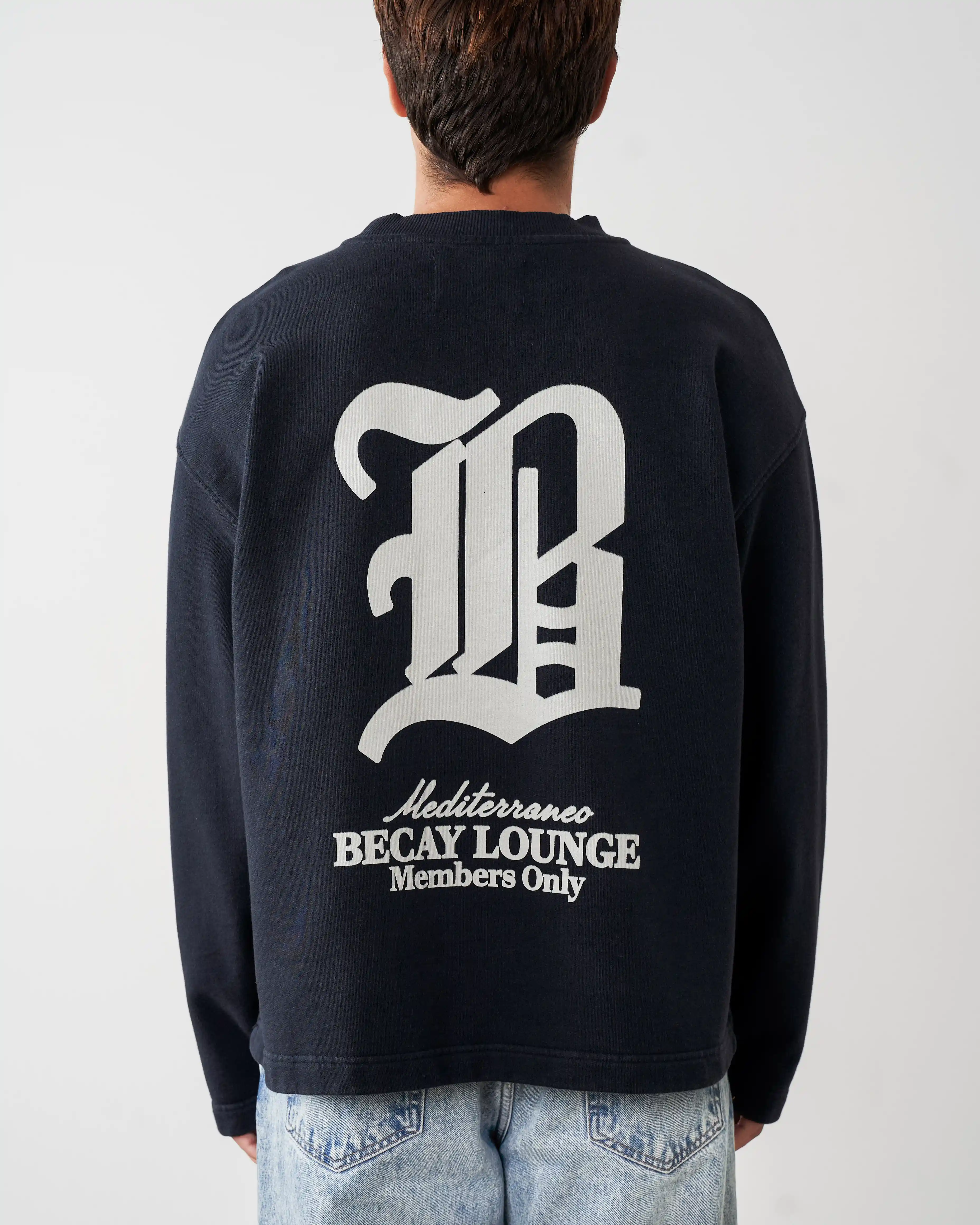 Lounge Crewneck Navy - Image 3