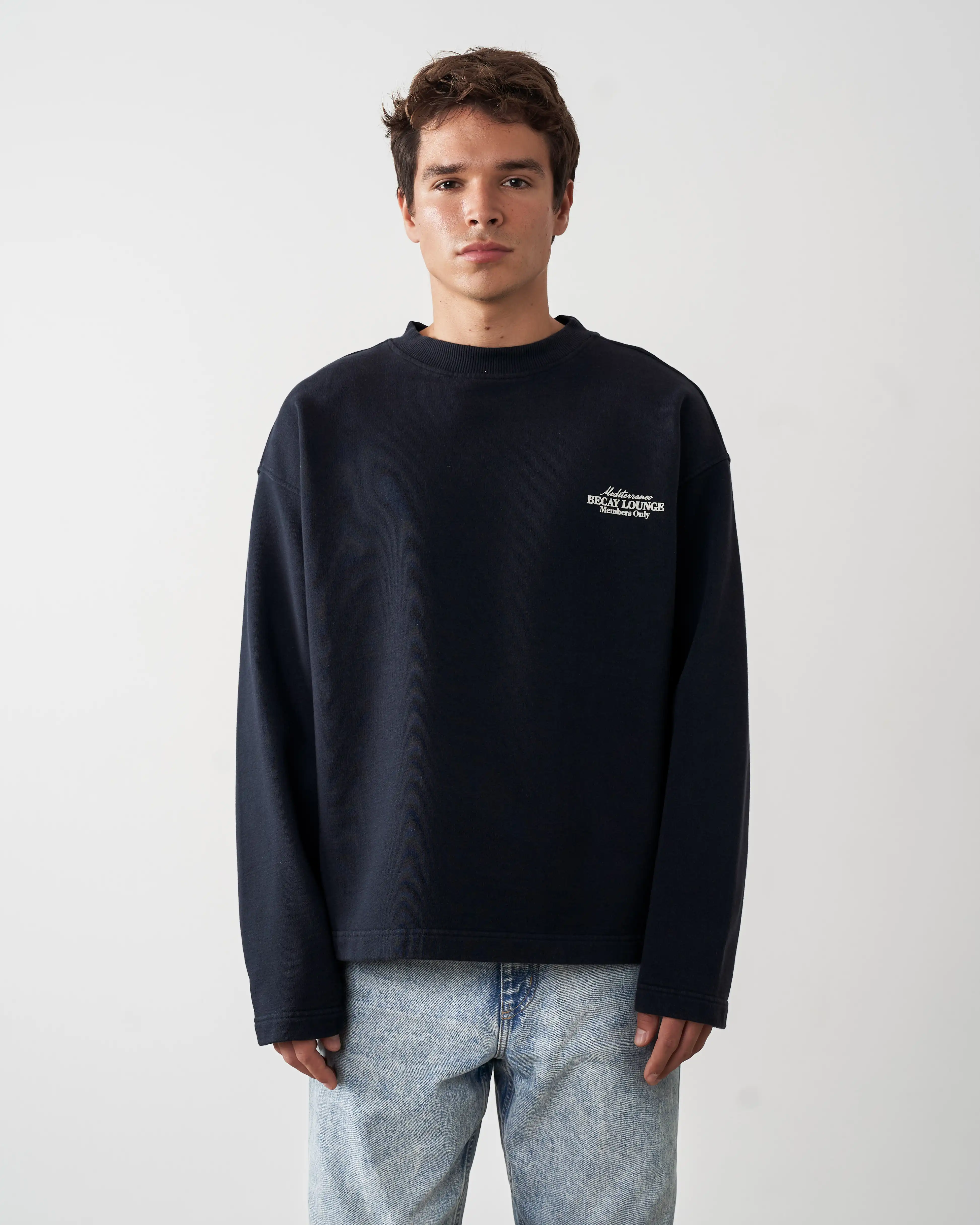 Lounge Crewneck Navy - Image 5