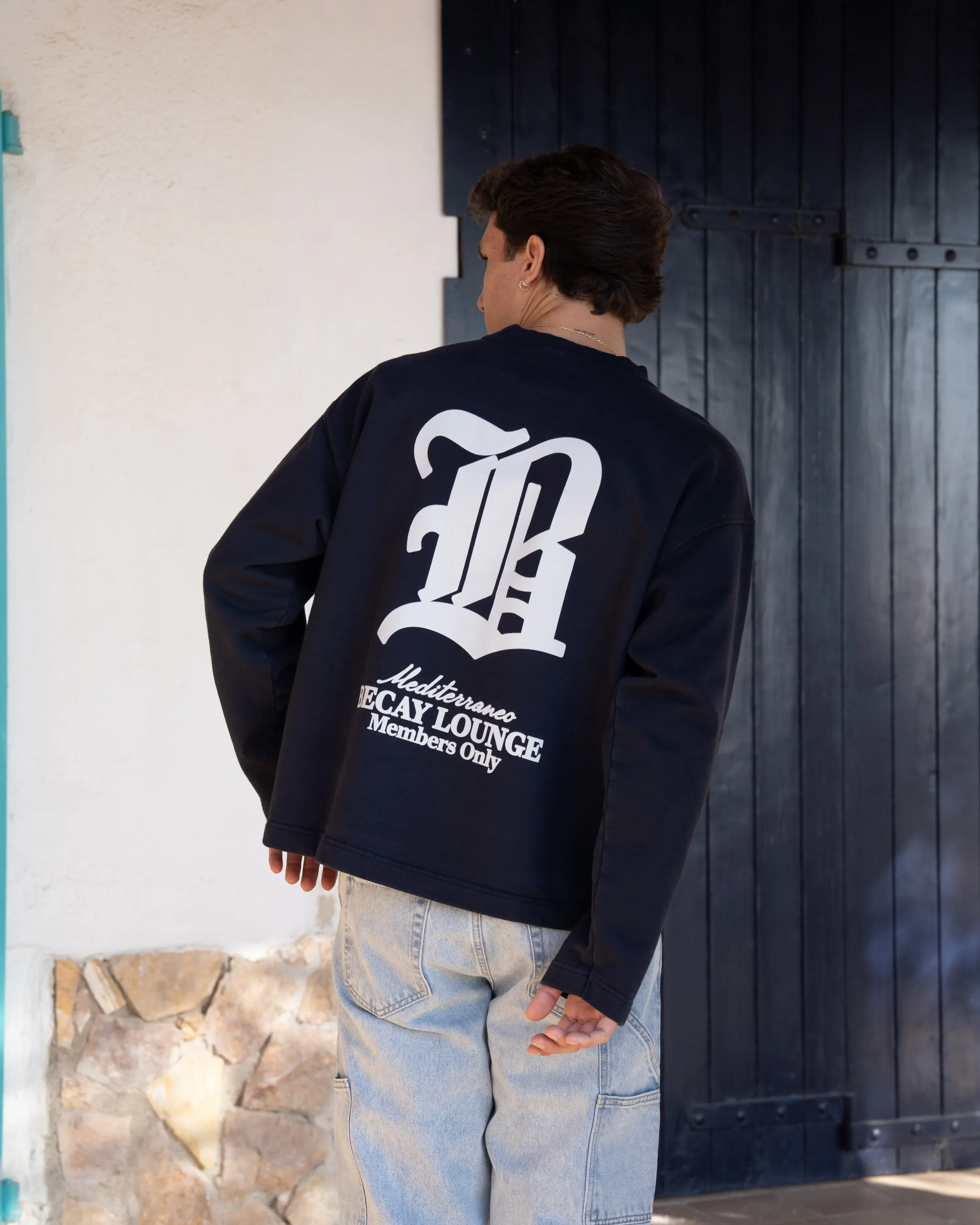 Lounge Crewneck Navy - Image 6